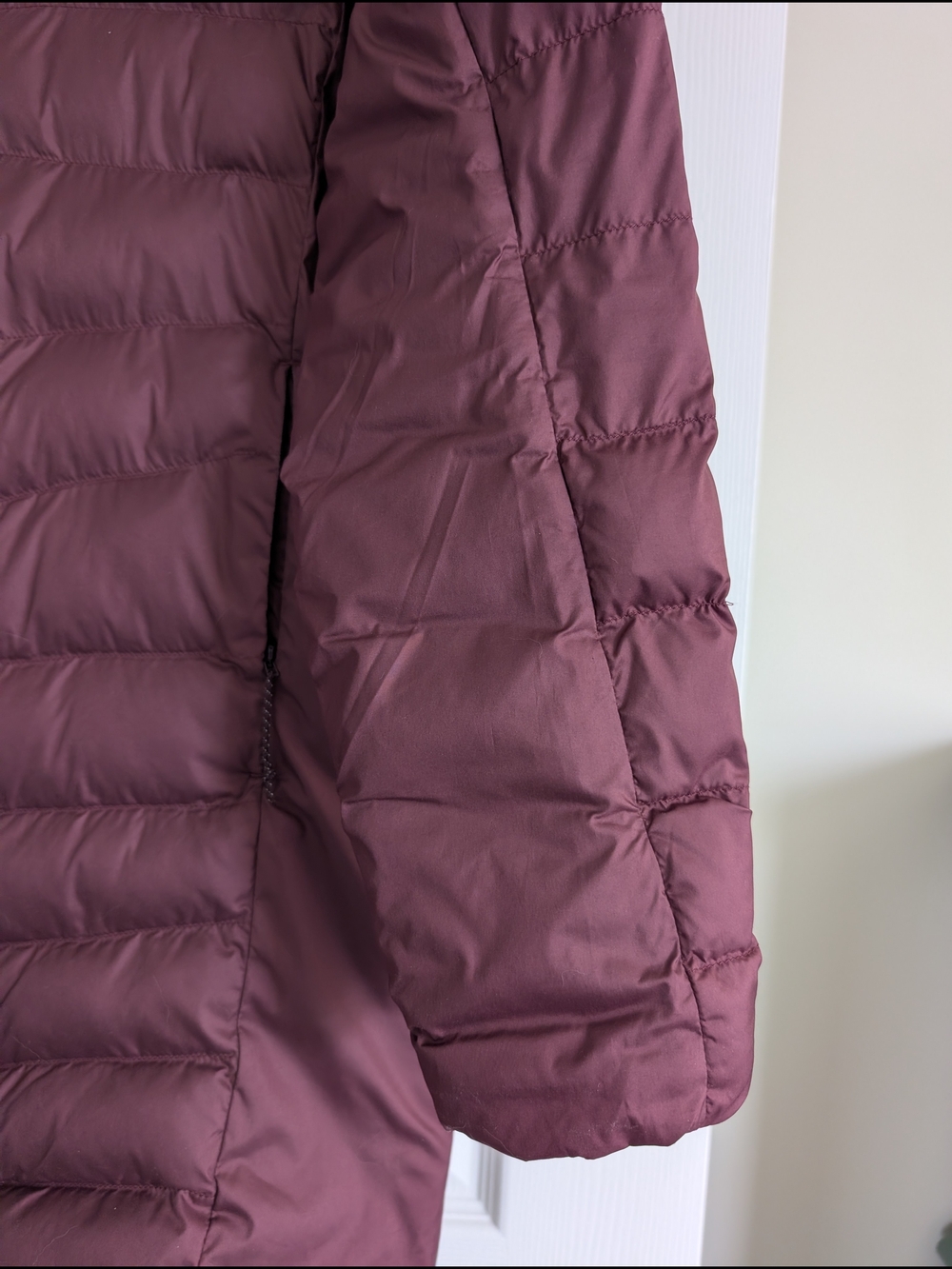 Salomon Long Quilted Puffer Coat - Mauve - Picture 5 of 9
